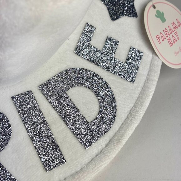 NWT Sparkly White "Bride" Cowboy Hat Perfect for Bachelorette Parties & Showers - Picture 5 of 8